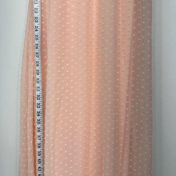 NWT Lulus go my heart true blush swiss dot off shoulder maxi dress size M - Picture 5 of 15